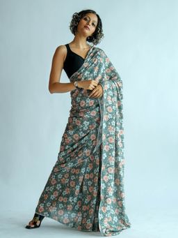 Suta - Printed Multi-Color Modal Saree