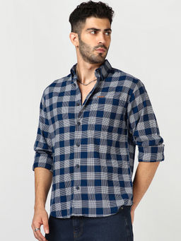Bewakoof - Men's Blue Checked Shirt