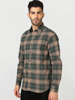 Bewakoof - Men's Multi-Colour Checked Textured Shirt
