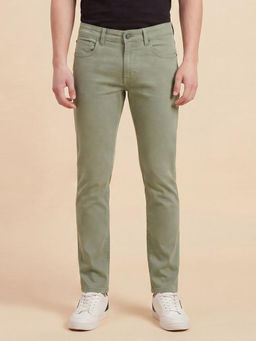 Being Human - Sage Green Slim Fit Mid Rise Men's Jeans