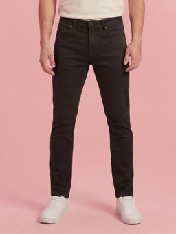 Being Human - Brown Cropped Fit Mid Rise Men's Jeans