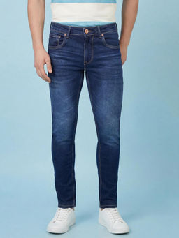 Being Human - Dark Blue Slim Fit Mid Rise Men's Jeans