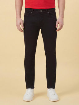 Being Human - Black Cropped Fit Mid Rise Men's Jeans