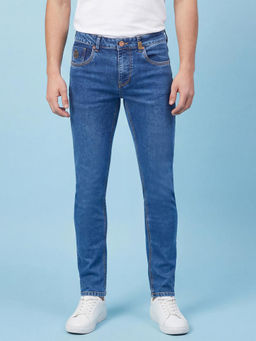 Being Human - Dark Blue Slim Fit Mid Rise Men's Jeans