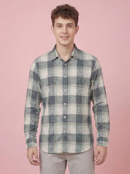Being Human - Grey Regular Fit Men'S Checks Shirt