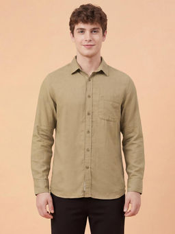 Being Human - Brown Regular Fit Full Sleeve Men's Shirt