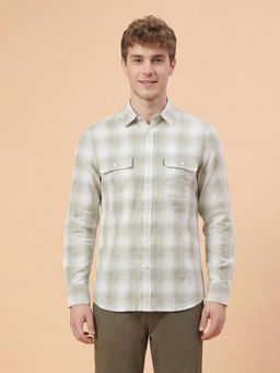 Being Human - Green Regular Fit Full Sleeve Men's Shirt