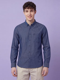 Being Human - Blue Regular Fit Full Sleeve Button Down Men's Shirt