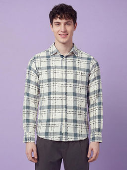 Being Human - Blue Checkered Full Sleeve Men's Shirt
