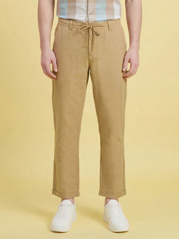Being Human - Brown Regular Fit Men's Mid Rise Casual Trouser