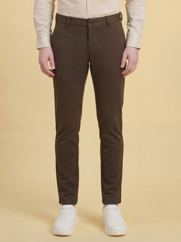 Being Human - Brown Slim Fit Men's Mid Rise Chinos