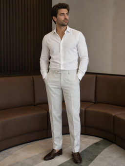 Denro - Comfort-Finish Tailored Fit Polyester Lyocell Blend Trouser