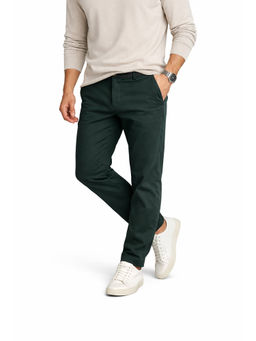 Denro - Men's Teal Slim Fit Cotton Stretch Casual Trouser