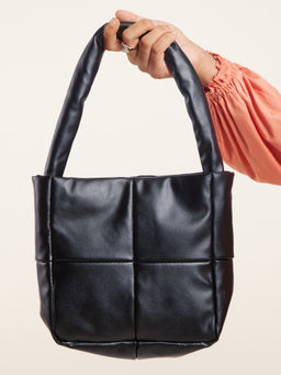 Twenty Dresses by Nykaa Fashion - Black Small Quilted Handbag