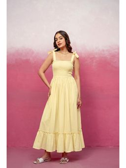 DEASHA INDIA - Blair Yellow Striped Maxi Dress
