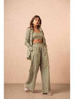 DEASHA INDIA - Freya Green Striped Co-Ord Set