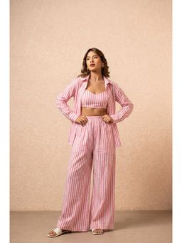 DEASHA INDIA - Ina Pink Striped Co-Ord Set