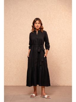 DEASHA INDIA - Rue Black Dress with Belt