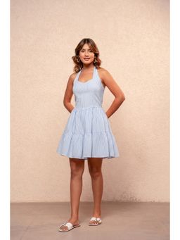 DEASHA INDIA - Willow Blue Striped Short Dress