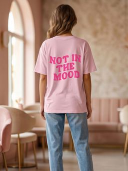 IKI CHIC - Pink Oversized Graphic Printed T-Shirt