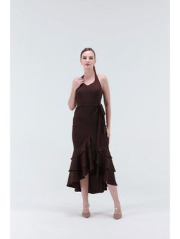 XAYA - Elizebeth Satin Midi Dress