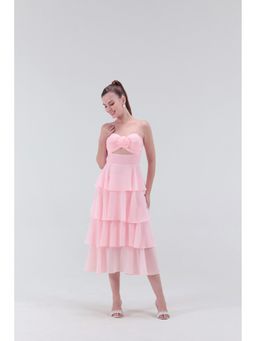 XAYA - Pink Shayla Rose Midi Dress