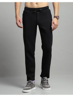 Monte Carlo - Men Black Cotton Blend Solid Trackpant