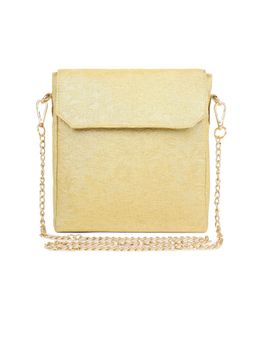 Tarini Nirula - Flora Gold Sling Bag with Detachable Strap
