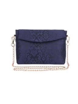 Tarini Nirula - Flora Navy Blue Sling Bag with Detachable Strap