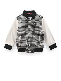 U.S. POLO ASSN. - Boys Grey Houndstooth Colorblock Jacket
