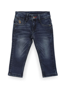 U.S. POLO ASSN. - Boys Navy Blue Slim Fit Dark Wash Jeans
