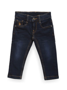 U.S. POLO ASSN. - Boys Navy Blue Slim Fit Dark Wash Jeans