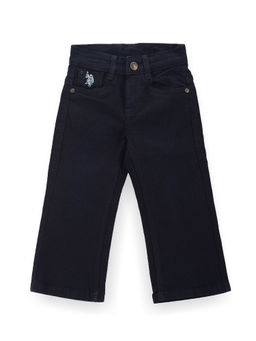 U.S. POLO ASSN. - Boys Navy Blue Mid Rise Boot Cut Jeans