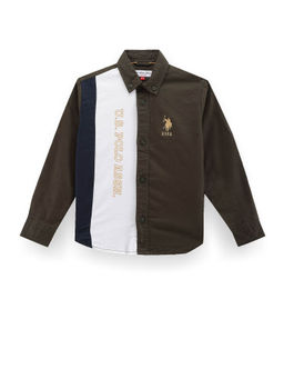 U.S. POLO ASSN. - Boys Green Colorblock Shirt