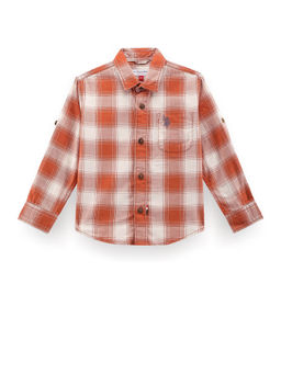 U.S. POLO ASSN. - Boys Orange Twill Cotton Shirt