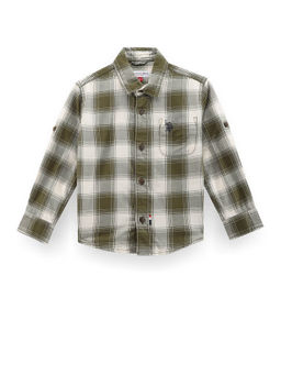 U.S. POLO ASSN. - Boys Green Twill Cotton Shirt