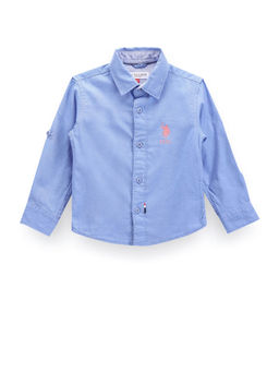 U.S. POLO ASSN. - Boys Blue Cotton Twill Shirt