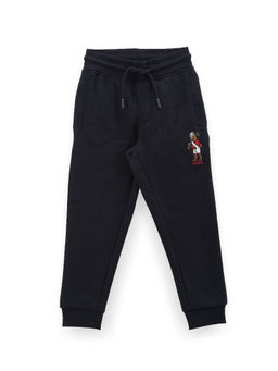 U.S. POLO ASSN. - Boys Navy Blue Solid With Mascot Joggers