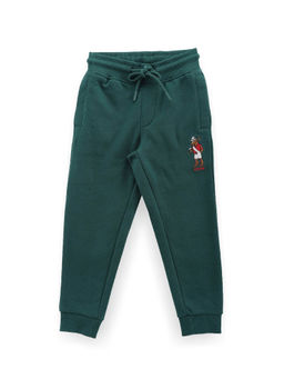 U.S. POLO ASSN. - Boys Green Solid With Mascot Joggers