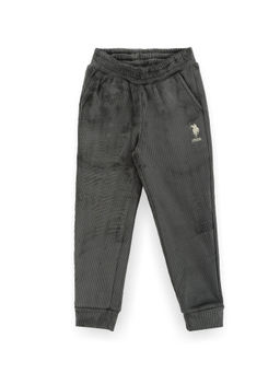 U.S. POLO ASSN. - Boys Green Textured Mid Rise Joggers