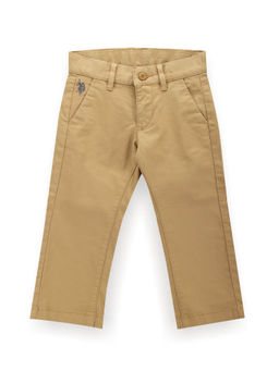 U.S. POLO ASSN. - Boys Khaki Cotton Stretch Twill Trouser