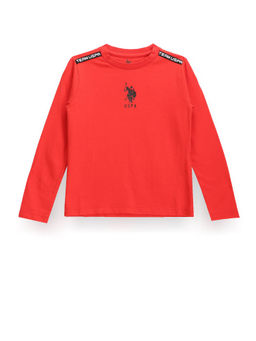 U.S. POLO ASSN. - Boys Orange Solid Long Sleeve T-Shirt