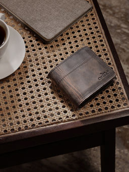 Celtic - Vintage Brown Genuine Leather Bi-Fold Wallet -Brown