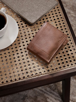 Celtic - Genuine Leather Bi-Fold Wallet -Brown