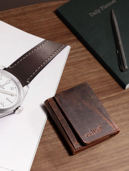 Celtic - Premium Leather Trifold Wallet-Brown