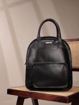 Celtic - Premium Genuine Leather Backpack -Black