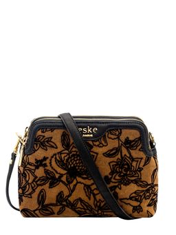 Eske - Nunzia Small Leather Shopper Bag, Camel Suede