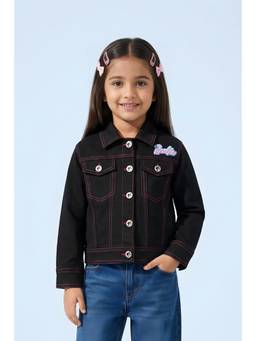 TINY GIRL - Barbie Contrast Stitch Denim Jacket