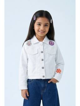 TINY GIRL - Barbie Full Sleeves Good Vibes Only & Barbie Printed Jacket