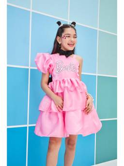 TINY GIRL - Barbie Sleeveless Printed Dress With Bow